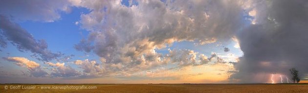 Anola Sunrise Prairie Storm - pano
